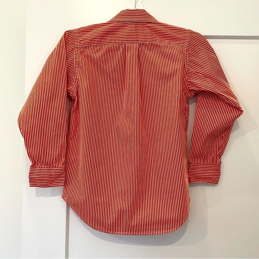 Ralph Lauren Kids Red Striped Button Down 100% cotton Shirt 7